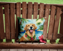 Golden Retriever 6442 Luau Throw Pillow