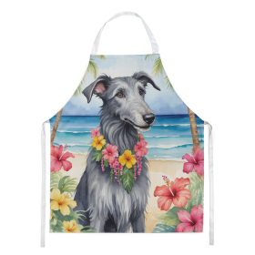 Scottish Deerhound Luau Apron