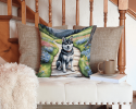 Alaskan Klee Kai 6545 Spring Path Throw Pillow