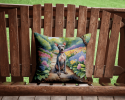 American Hairless Terrier 6552 Spring Path Throw Pillow