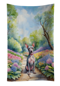 American Hairless Terrier Spring Path Kitchen Towel