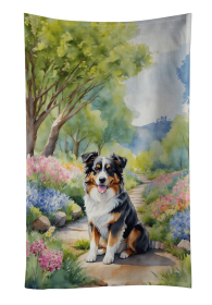 Australian Shepherd Spring Path Kitchen Towel