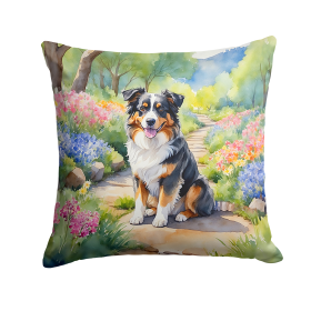 Australian Shepherd 6556 Spring Path Throw Pillow