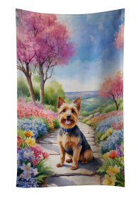 Australian Terrier Spring Path Kitchen Towel