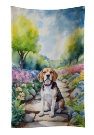 Beagle Spring Path Kitchen Towel