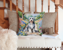Bearded Collie 6561 Spring Path Throw Pillow