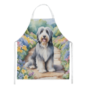 Bearded Collie Spring Path Apron