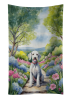Bedlington Terrier Spring Path Garden Kitchen Towel