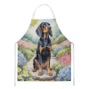Black and Tan Coonhound Spring Path Garden Apron