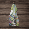 Border Terrier Spring Path Garden Kitchen Towel