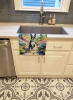 Boston Terrier 1 Spring Path Garden Kitchen Towel