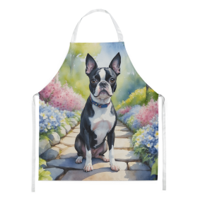 Boston Terrier Spring Path Garden Apron