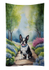 Boston Terrier 2 Spring Path Garden Kitchen Towel