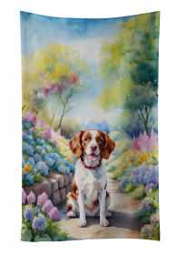 Brittany Spaniel Spring Path Kitchen Towel