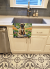 Brussels Griffon Spring Path Garden Kitchen Towel