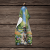Brussels Griffon Spring Path Garden Kitchen Towel