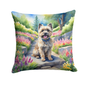 Cairn Terrier 6589 Spring Path Throw Pillow