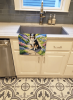 Collie Spring Path Garden Kitchen Towel