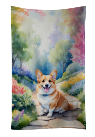Corgi 2 Spring Path Garden Kitchen Towel