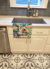 Corgi 3 Spring Path Garden Kitchen Towel