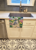 Dandie Dinmont Spring Path Garden Kitchen Towel