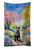 Doberman Spring Path Kitchen Towel