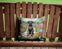German Wirehaired Pointer 6634 Spring Path Throw Pillow