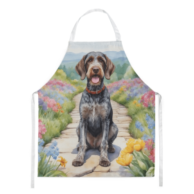German Wirehaired Pointer Spring Path Garden Apron