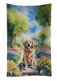Golden Retriever 2 Spring Path Kitchen Towel
