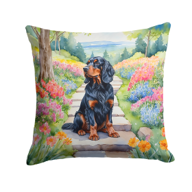 Gordon Setter 6639 Spring Path Throw Pillow