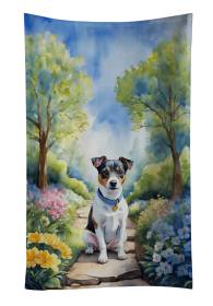 Jack Russell Terrier 1 Spring Path Kitchen Towel
