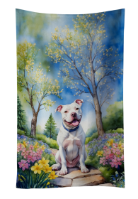 Pit Bull Terrier 2 Spring Path Kitchen Towel