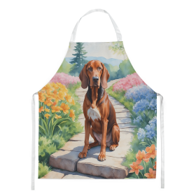 Redbone Coonhound Spring Path Garden Apron