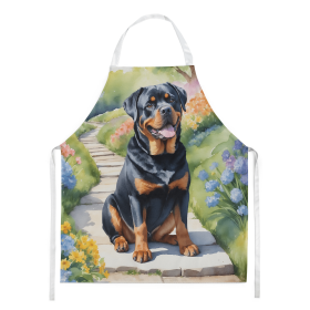 Rottweiler Spring Path Garden Apron