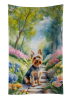 Silky Terrier Spring Path Garden Kitchen Towel