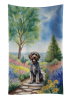 Wirehaired Pointing Griffon Spring Path Garden Kitchen Towel