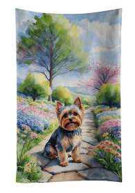 Yorkshire Terrier 1 Spring Path Kitchen Towel