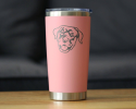 Rottweiler Happy Face Insulated Travel Tumbler