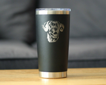 Great Dane Face Insulated Travel Tumbler