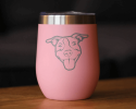 Pitbull Happy Face Insulated Wine Tumbler