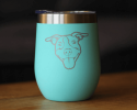Pitbull Happy Face Insulated Wine Tumbler