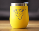 Pitbull Happy Face Insulated Wine Tumbler