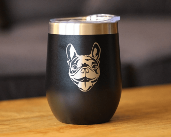 Happy Frenchie Insulated Wine Tumbler