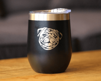 Pug Insulated Wine Tumbler