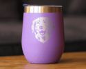 Great Dane Face Insulated Wine Tumbler