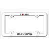 Bulldog Metal License Plate Frame