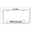 French Bulldog Metal License Plate Frame
