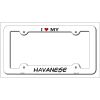Havanese Metal License Plate Frame