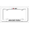 Poodle - Mini - Metal License Plate Frame