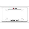 Shar Pei Metal License Plate Frame
